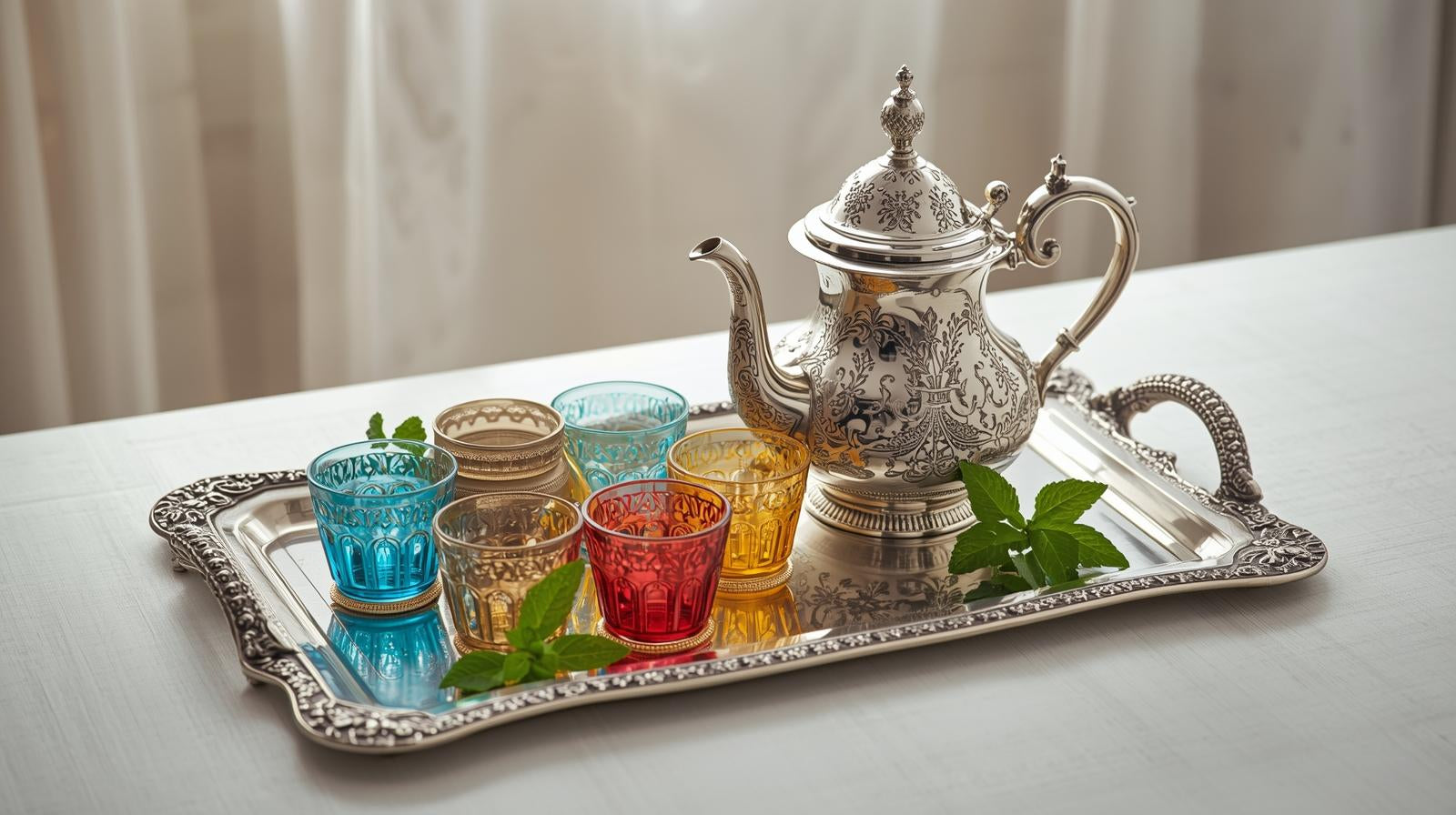 Traditionell Marokkanischer Minztee